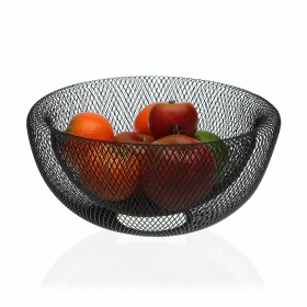 Portafrutta Versa Nero Acciaio Ferro (15 x 30 cm) di Versa, Ciotole e tazzoni - Rif: S3407260, Prezzo: 16,98 €, Sconto: %