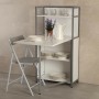 Shelves Versa 10330152 White Folding Table Metal MDF Wood (60 x 30 x 120 cm) by Versa, Shelving & Storage - Ref: S3408812, Pr...