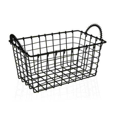 Cesta Multiusos Versa Negro Acero 23 x 14,5 x 37 cm | Tienda24 - Global Online Shop Tienda24.eu