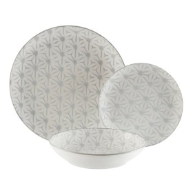 Vajilla Versa Rombo Trico Gris 18 Piezas Porcelana de Versa, Vajillas combinadas - Ref: S3409606, Precio: 44,60 €, Descuento: %