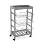 Carrito Verdulero Versa Gris 30 x 85 x 51 cm Metal Madera MDF | Tienda24 - Global Online Shop Tienda24.eu