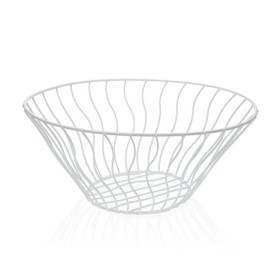 Buy Fruit Bowl Versa White Metal Ceramic Steel 28