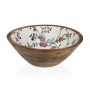 Ensaladera Versa Flores Porcelana Madera de mango 30 x 10 x 30 cm | Tienda24 - Global Online Shop Tienda24.eu