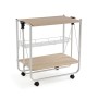 Kitchen Trolley Versa White PVC Metal MDF Wood 40 x 70 x 68 cm | Tienda24 - Global Online Shop Tienda24.eu