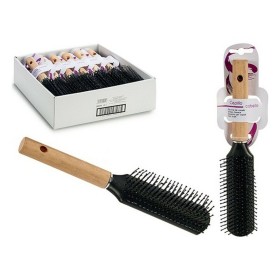 Brush Black Wood Brown Plastic by Berilo, Hairbrushes - Ref: S3601538, Price: 2,32 €, Discount: %