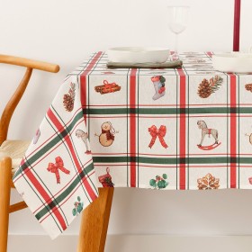 Mantel resinado antimanchas Belum White Christmas Multicolor 300 x 150 cm | Tienda24 Tienda24.eu