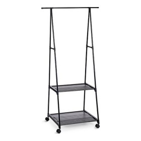 Bengaleiro com Rodas Preto Metal (85 x 45 x 157 cm) de Kipit, Bengaleiros - Ref: S3608044, Preço: 13,46 €, Desconto: %