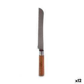 Serrated Knife 2,8 x 2,5 x 32 cm Stainless steel Bamboo (12 Units) by Kinvara, Bread Knives - Ref: S3623757, Price: 31,62 €, ...