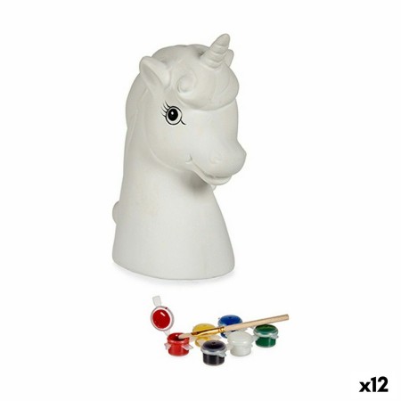 Tirelire à peindre Licorne Céramique 10 x 14,5 x 8,5 cm (12 Unités) de Pincello, Tirelires - Réf : S3624411, Prix : 30,56 €, ...