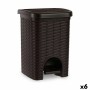 Pedal bin Stefanplast Elegance Brown Plastic 6 L (6 Units) | Tienda24 - Global Online Shop Tienda24.eu