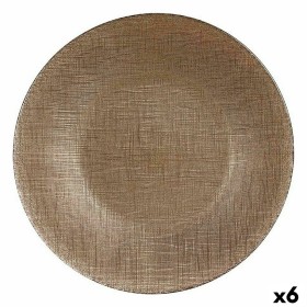 Assiette plate Doré verre 27 x 2 x 27 cm (6 Unités) de Vivalto, Plats et plateaux - Réf : S3625253, Prix : 22,06 €, Remise : %