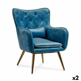 Armchair Blue 68 x 92 x 70 cm (2 Units) by Gift Decor, Chairs - Ref: S3625981, Price: 435,47 €, Discount: %