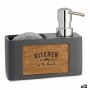 2-in-1 Soap Dispenser for the Kitchen Sink Brown Grey Polyresin (12 Units) by Kinvara, Stands and dispensers - Ref: S3626014,...