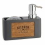 2-in-1 Soap Dispenser for the Kitchen Sink Brown Grey Polyresin (12 Units) by Kinvara, Stands and dispensers - Ref: S3626014,...