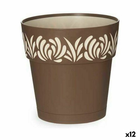 Vaso Autoirrigante Stefanplast Gaia Marrone Plastica 19 x 19 x 19 cm (12 Unità) | Tienda24 - Global Online Shop Tienda24.eu