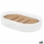 Soap dish White Resin Bamboo 12,5 x 2,5 x 8,5 cm (6 Units) by Berilo, Stands and dispensers - Ref: S3628100, Price: 18,56 €, ...