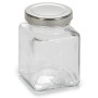 Frasco Transparente Prateado Metal Vidro 100 ml 5,6 x 7,6 x 5,6 cm (6 Unidades) de Vivalto, Armazenamento de alimentos - Ref:...