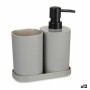 Bath Set Black Grey polypropylene (12 Units) | Tienda24 - Global Online Shop Tienda24.eu