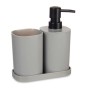 Bath Set Black Grey polypropylene (12 Units) | Tienda24 - Global Online Shop Tienda24.eu