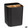 Support pour brosses à dents Noir Bambou polypropylène 9 x 11 x 9 cm (6 Unités) de Berilo, Supports et distributeurs - Réf : ...