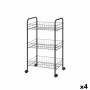 Carrello per Verdure Nero Metallo Plastica 37 x 27 x 63 cm (4 Unità) | Tienda24 - Global Online Shop Tienda24.eu