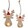 Christmas bauble Reindeer Brown Wood 7,5 x 2,5 x 17 cm (24 Units) by Krist+, Christmas - Ref: S3630049, Price: 25,46 €, Disco...