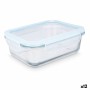 Boîte à lunch Transparent Silicone Verre Borosilicaté 1 L 22 x 7 x 16,5 cm (12 Unités) de Vivalto, Stockage des aliments - Ré...