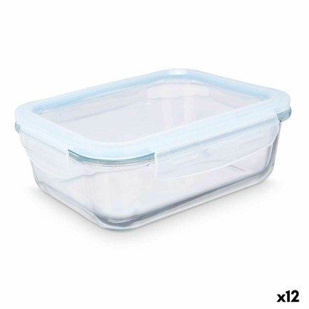 Lunchbox Durchsichtig Silikon Borosilikatglas 1 L 22 x 7 x 16,5 cm (12 Stück) von Vivalto, Lagerung von Lebensmitteln - Ref: ...