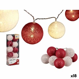 Wreath of LED Balls Ø 6 cm White Red 2 m (18 Units) by Krist+, Christmas - Ref: S3631829, Price: 55,90 €, Discount: %