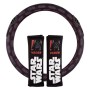 Steering Wheel Cover + Cushion Pads for Seat Belt Star Wars Darth Vader Universal Black 3 Pieces by Star Wars, Steering wheel...