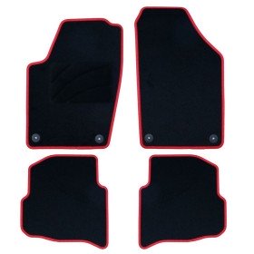 Set de Alfombrillas para Coche FORMULA 1 CM580 Negro/Blanco 4 uds | Tienda24 - Global Online Shop Tienda24.eu