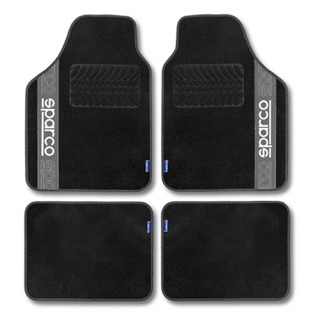 Set de tapis de voitures Sparco F510 Moquette Universel Noir Gris 4 Pièces de Sparco, Tapis anti-dérapants - Réf : S37114603,...