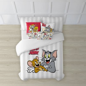 Capa nórdica Kids&Cotton Werner Gris Cinzento 175 Fios 155 x 220 cm | Tienda24 Tienda24.eu