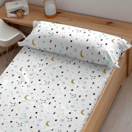 Sábana Bajera Ajustable Kids&Cotton Dayton Multicolor 105 x 200 cm | Tienda24 Tienda24.eu