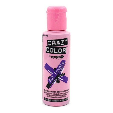 Permanent Dye Hot Purple Crazy Color Nº 62 (100 ml) (100 ml) by Crazy Color, Permanent Colour - Ref: S4242545, Price: 6,63 €,...