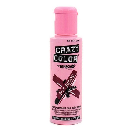 Semi-Permanent Tint Burgundy Crazy Color Nº 61 (100 ml) | Tienda24 - Global Online Shop Tienda24.eu