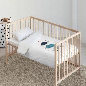 Set di copripiumino Kids&Cotton Dayton Big Bianco 100 x 120 cm