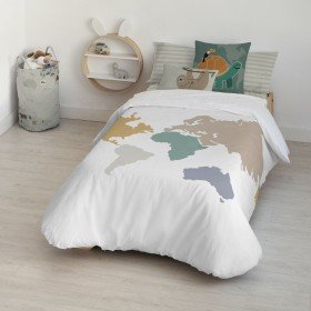 Nordic cover Kids&Cotton Mapamundi Multicolour 200 x 200 cm World Map | Tienda24 Tienda24.eu