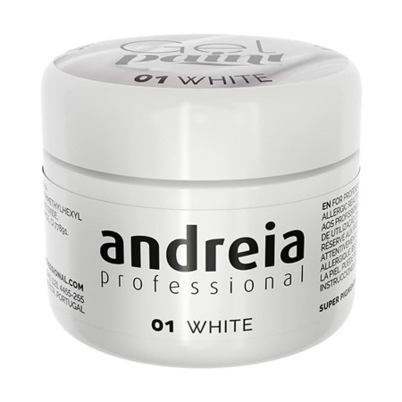 Gel nail polish Andreia Gel Paint 4 ml White Nº 01 | Tienda24 - Global Online Shop Tienda24.eu