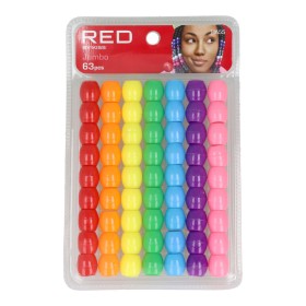 Missangas Red Kiss Kiss Jumbo Multicolor 63 Peças de Red Kiss, Rolos para o cabelo - Ref: S4262718, Preço: 5,29 €, Desconto: %