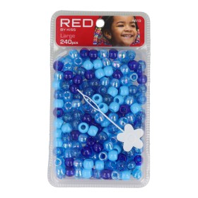 Glass beads Red Kiss Kiss L Blue 240 Pieces by Red Kiss, Hair Pins - Ref: S4262724, Price: 3,97 €, Discount: %