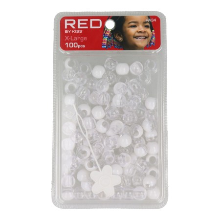 Glass beads Red Kiss Kiss Xl White 100 Pieces by Red Kiss, Hair Pins - Ref: S4262810, Price: 4,13 €, Discount: %