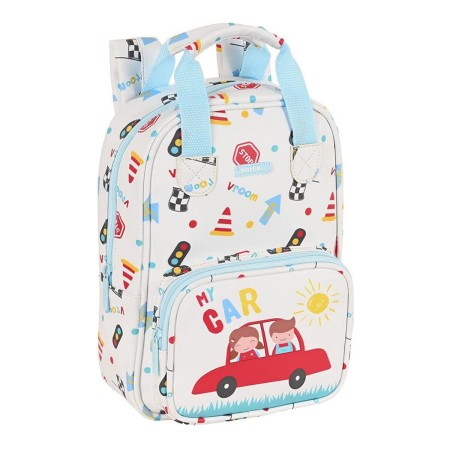 Zaino Scuola Safta My car Bianco Multicolore 20 x 28 x 8 cm di Safta, Zainetti per bambini - Rif: S4305852, Prezzo: 9,72 €, S...