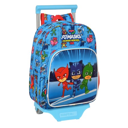 School Rucksack with Wheels PJ Masks 26 x 34 x 11 cm Blue by PJ Masks, Children's Backpacks - Ref: S4308507, Price: 20,67 €, ...