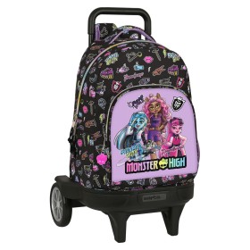 Mochila Escolar com Rodas Monster High Creep Preto 33 X 45 X 22 cm de Monster High, Mochilas infantis - Ref: S4308572, Preço:...