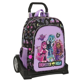 School Rucksack with Wheels Monster High Creep Black 33 x 42 x 14 cm by Monster High, Children's Backpacks - Ref: S4308585, P...