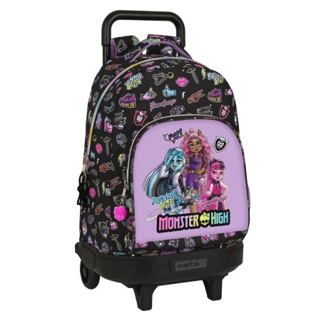 School Rucksack with Wheels Monster High Creep Black 33 X 45 X 22 cm by Monster High, Children's Backpacks - Ref: S4308586, P...