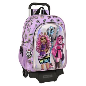 School Rucksack with Wheels Monster High Best boos Lilac 33 x 42 x 14 cm by Monster High, Children's Backpacks - Ref: S430858...