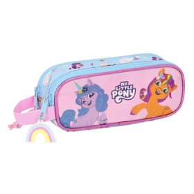 Zweifaches Mehrzweck-Etui My Little Pony Wild & free Blau Rosa 21 x 8 x 6 cm von My Little Pony, Federmäppchen - Ref: S430861...