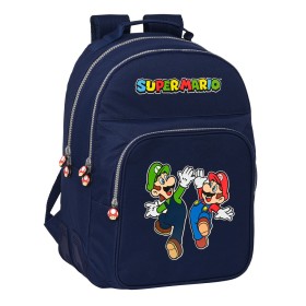 Mochila Escolar Super Mario Azul marino 32 x 42 x 15 cm de Super Mario, Mochilas infantiles - Ref: S4308717, Precio: 24,16 €,...